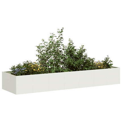 plantekasse 280x80x40 cm stål hvid