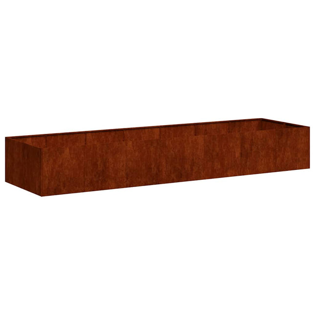 plantekasse rustfarvet 280x80x40 cm forvitringsstål