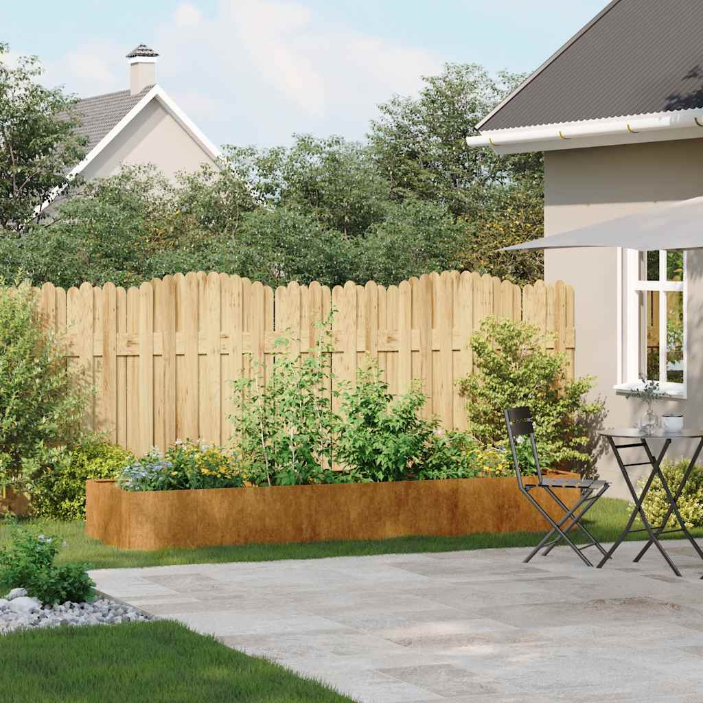 plantekasse rustfarvet 280x80x40 cm forvitringsstål