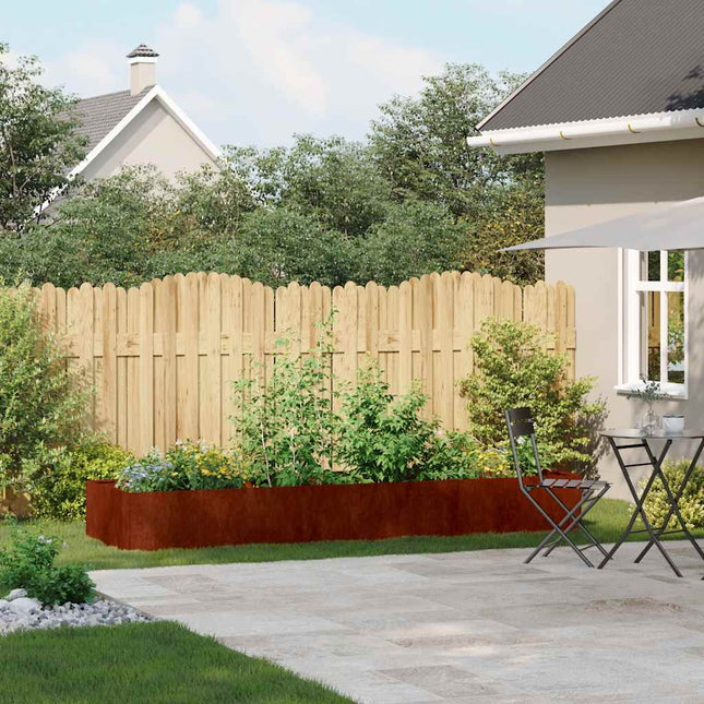 plantekasse rustfarvet 280x80x40 cm forvitringsstål