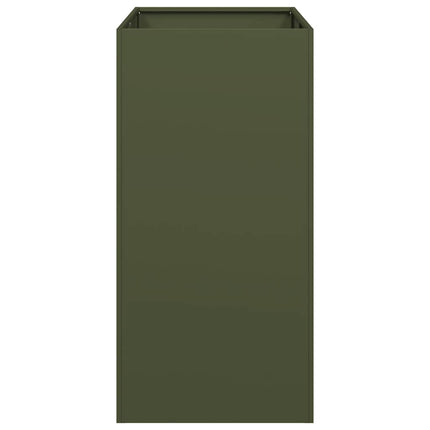 plantekasse 40x80x80 cm stål olivengrøn