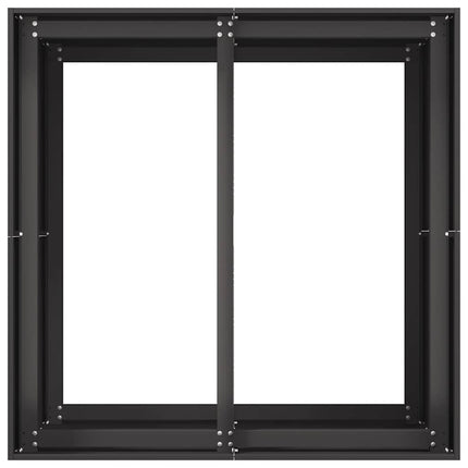 plantekasse 80x80x80 cm stål sort