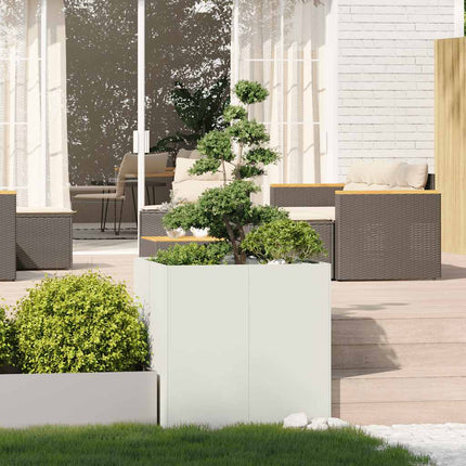 plantekasse 80x80x80 cm stål hvid