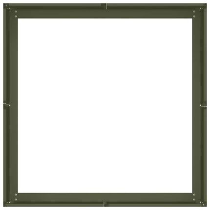 plantekasse 80x80x30 cm stål olivengrøn