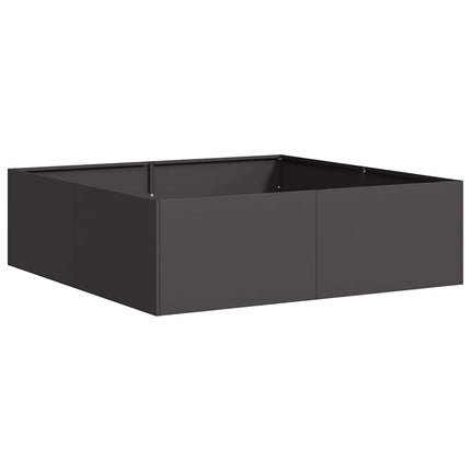 plantekasse 100x100x30 cm stål sort