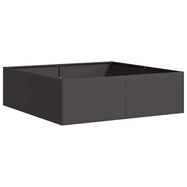 plantekasse 100x100x30 cm stål sort