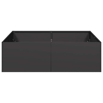 plantekasse 100x100x30 cm stål sort