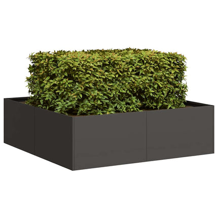 plantekasse 100x100x30 cm stål sort