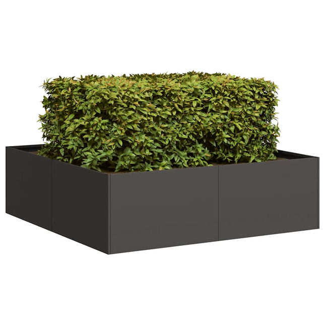 plantekasse 100x100x30 cm stål sort