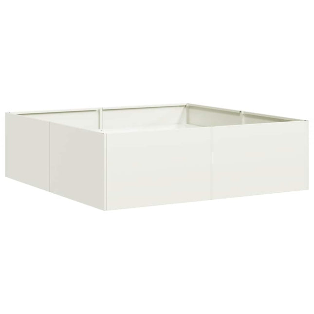 plantekasse 100x100x30 cm stål hvid