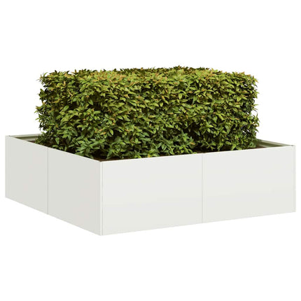 plantekasse 100x100x30 cm stål hvid