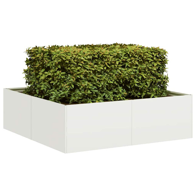 plantekasse 100x100x30 cm stål hvid