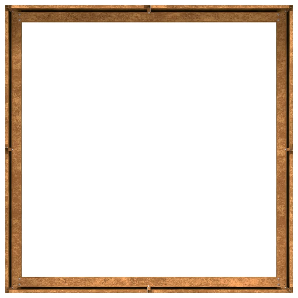 plantekasse rustfarvet 100x100x30 cm forvitringsstål