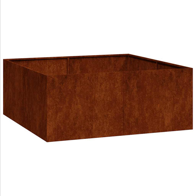 plantekasse rustfarvet 100x100x40 cm forvitringsstål