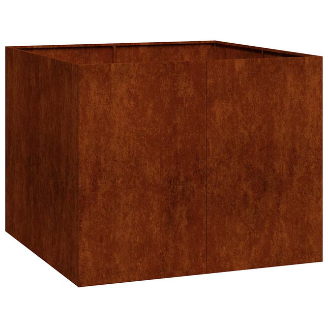 plantekasse rustfarvet 100x100x80 cm forvitringsstål