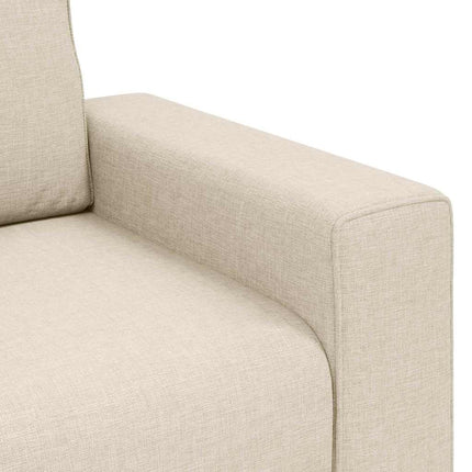 Sofa 3 stk. Beige Linned-blandet stof