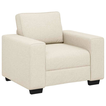 Sofa 3 stk. Beige Linned-blandet stof