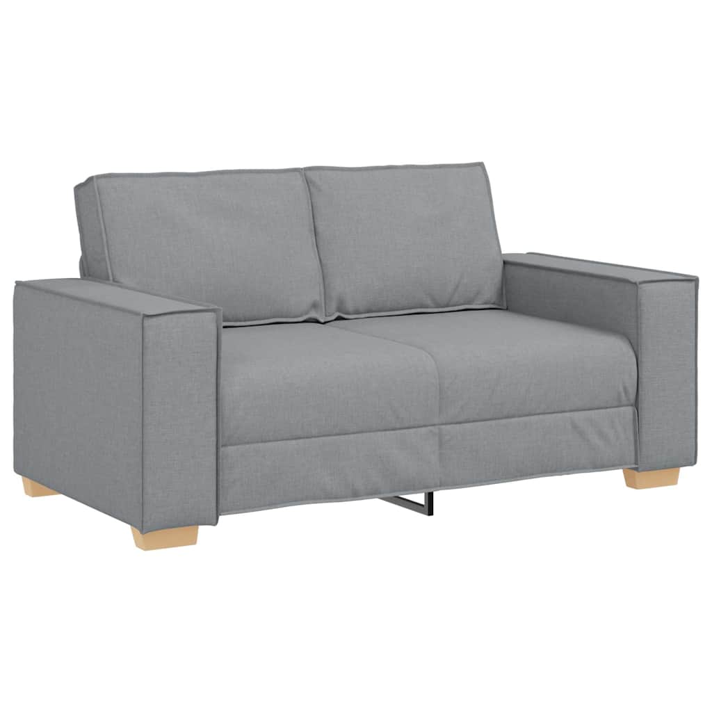 Sofa 3 pcs Lysegrå Linned-blandet stof