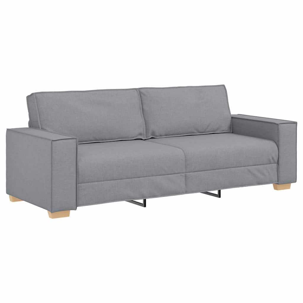 Sofa 3 pcs Lysegrå Linned-blandet stof