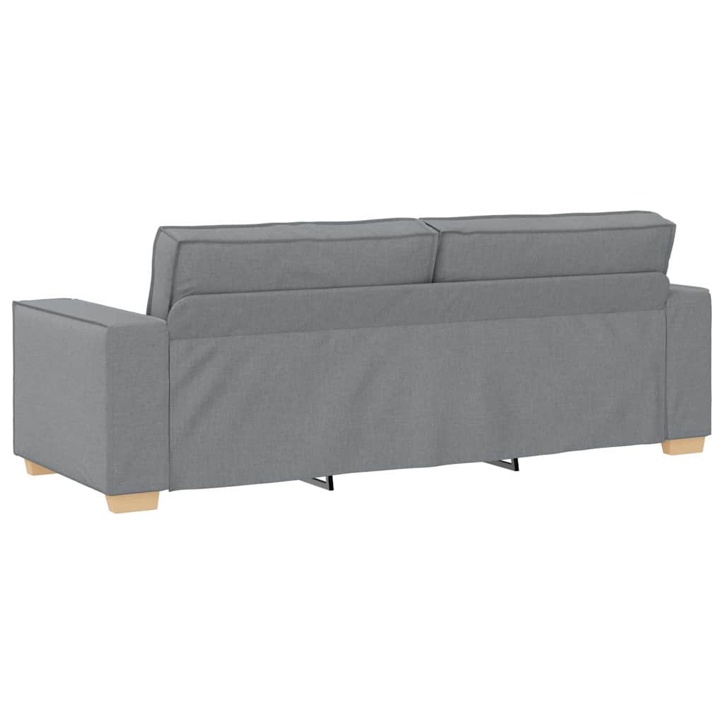 Sofa 3 pcs Lysegrå Linned-blandet stof