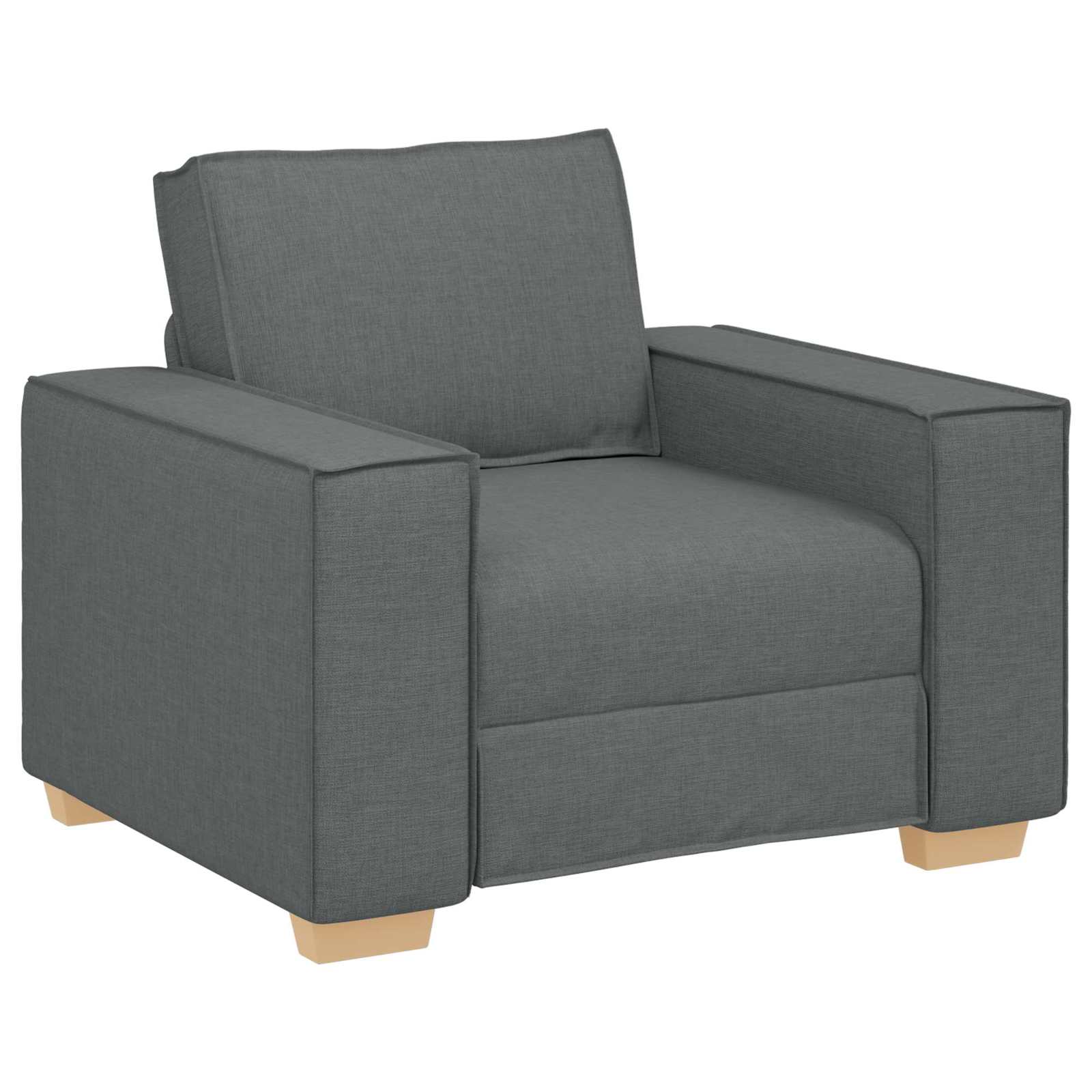 Sofa 3 pcs Mørkegrå Linned-blandet stof