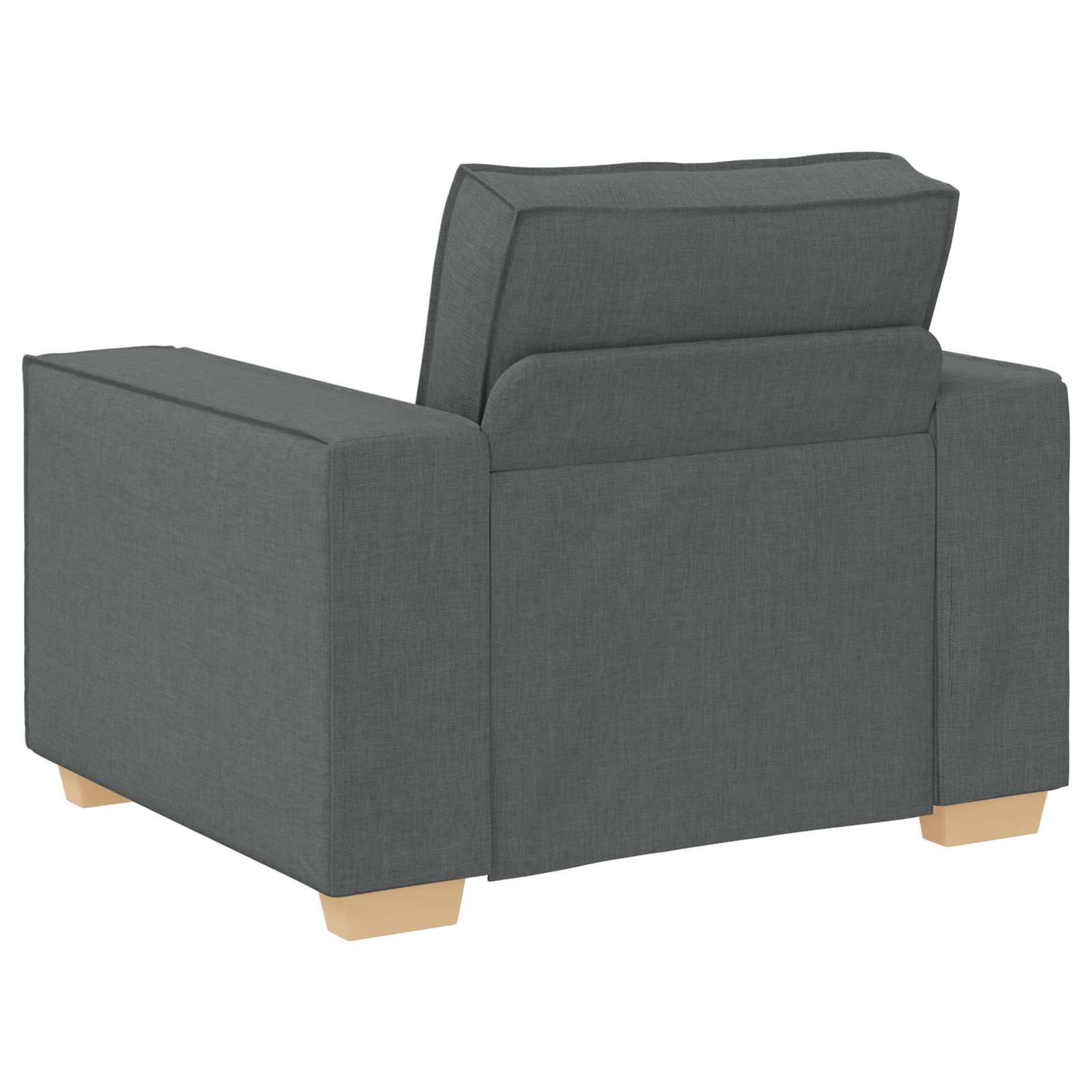 Sofa 3 pcs Mørkegrå Linned-blandet stof