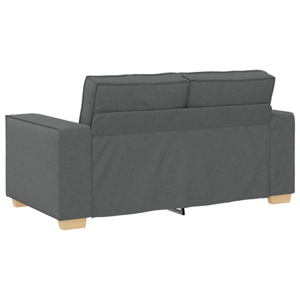 Sofa 3 pcs Mørkegrå 220 x 80 x 84 cm Linned-blandet stof