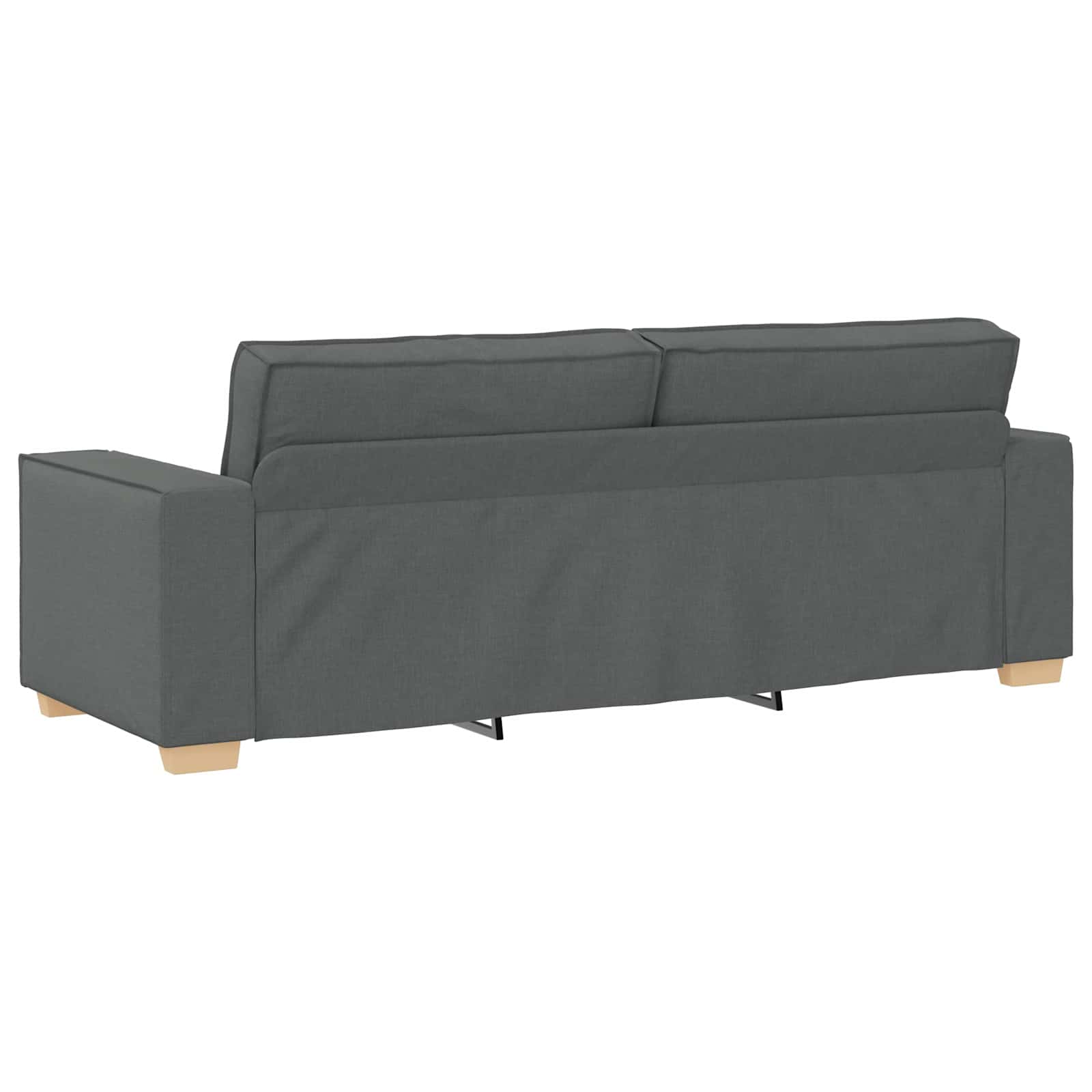 Sofa 3 pcs Mørkegrå Linned-blandet stof