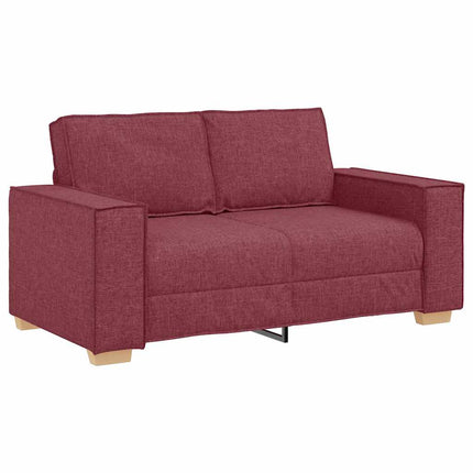 Sofa 3 pcs Vinrød 220 x 80 x 84 cm Linned-blandet stof