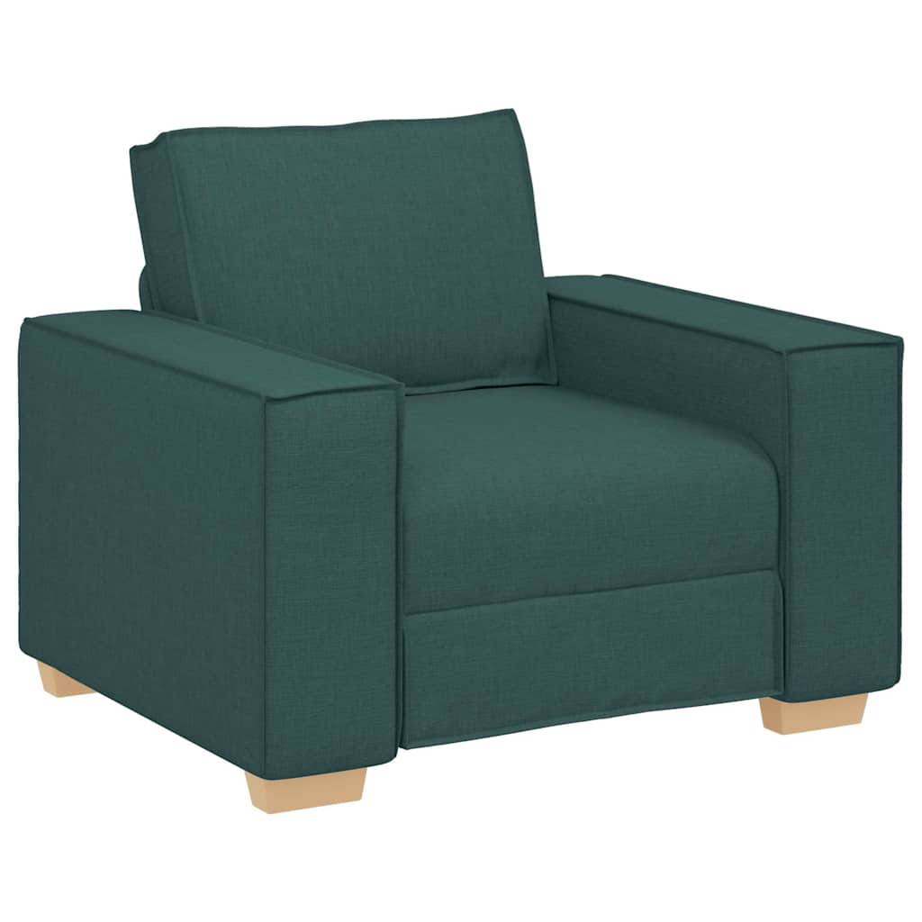 Sofa Sæt 3 pcs Mørkegrøn Stof