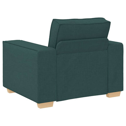 Sofa 3 pcs Mørkegrøn 220 x 80 x 84 cm Linned-blandet stof