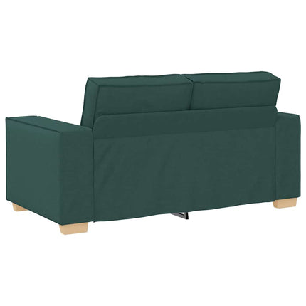 Sofa 3 pcs Mørkegrøn 220 x 80 x 84 cm Linned-blandet stof