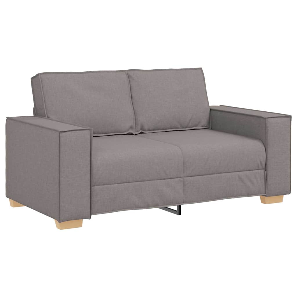 Sofa 3 pcs Gråbrun Linned-blandet stof
