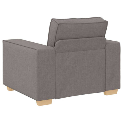 Sofa 3 pcs Gråbrun 220 x 80 x 84 cm Linned-blandet stof