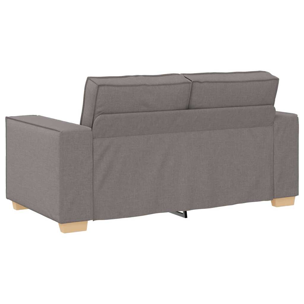 Sofa 3 pcs Gråbrun Linned-blandet stof