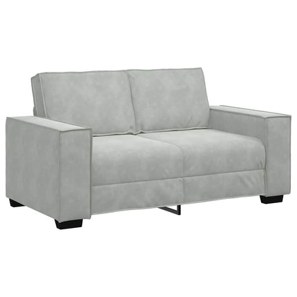 Sofa 3 stk. Lysegrå Linned-blandet stof