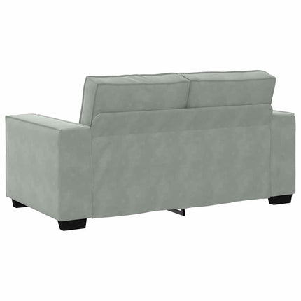 Sofa 3 stk. Lysegrå Linned-blandet stof