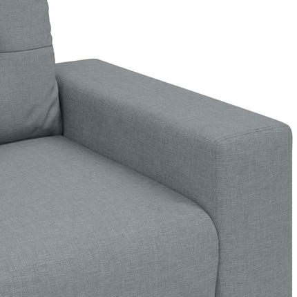 Sofa 3 stk. Lysegrå Linned-blandet stof