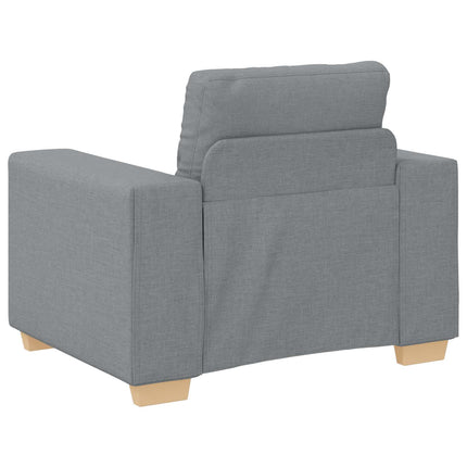 Sofa 3 stk. Lysegrå Linned-blandet stof