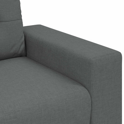 Sofa 3 pcs Mørkegrå 221 x 80 x 80 cm Linned-blandet stof