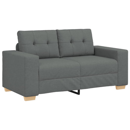 Sofa 3 pcs Mørkegrå 221 x 80 x 80 cm Linned-blandet stof