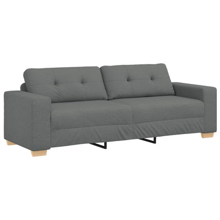 Sofa 3 pcs Mørkegrå 221 x 80 x 80 cm Linned-blandet stof