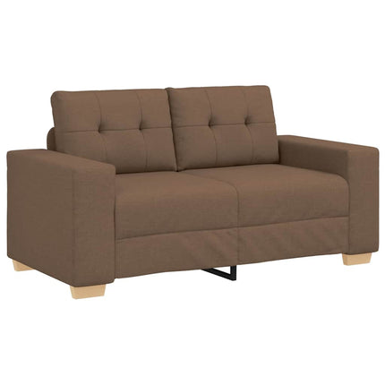 Sofa 3 stk. Brun Linned-blandet stof