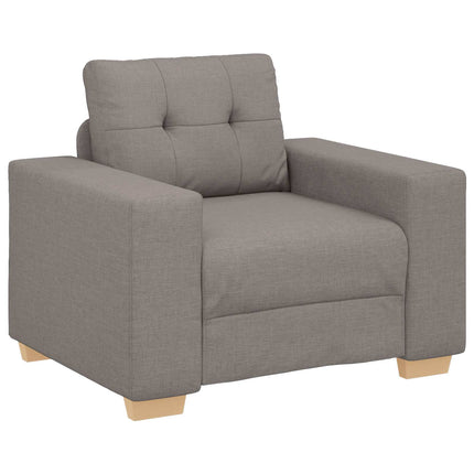 Sofa 3 pcs Gråbrun 221 x 80 x 80 cm Linned-blandet stof