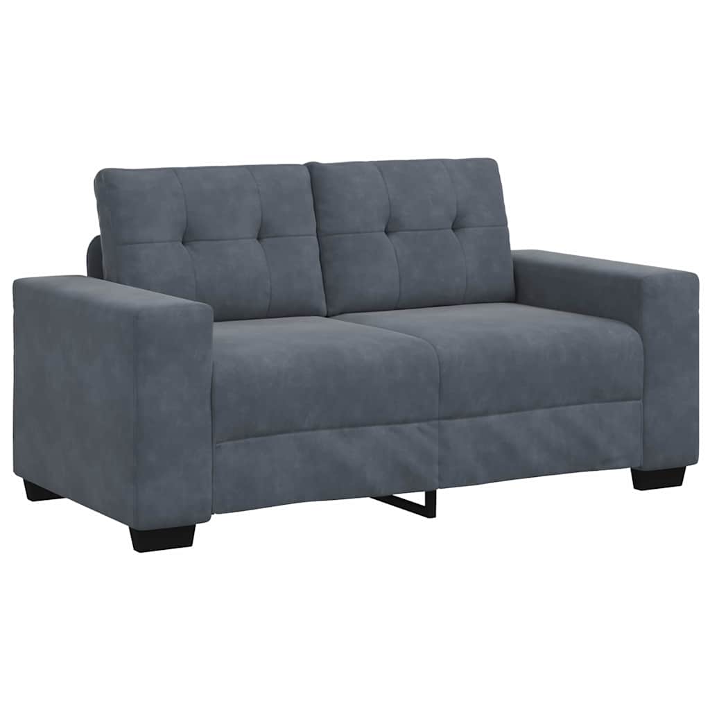 Sofa Sæt 3 pcs Grå Fløjl