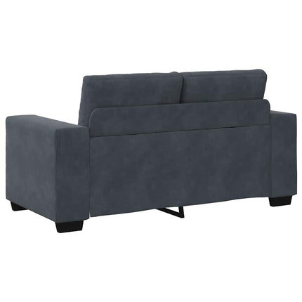 Sofa Sæt 3 pcs Mørkegrå 221 x 80 x 80 cm Fløjl