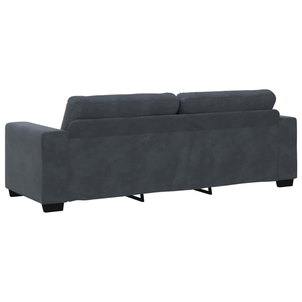 Sofa Sæt 3 pcs Grå Fløjl