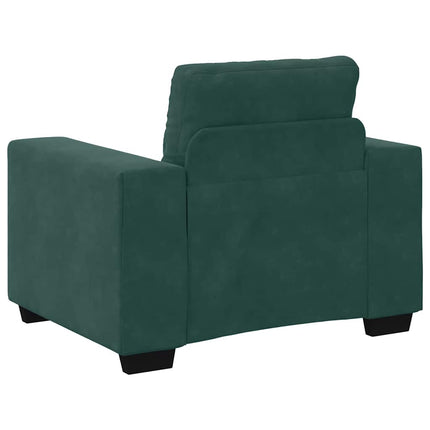 Sofa Sæt 3 pcs Mørkegrøn 221 x 80 x 80 cm Fløjl