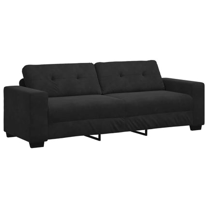Sofa Sæt 3 pcs Sort 221 x 80 x 80 cm Fløjl