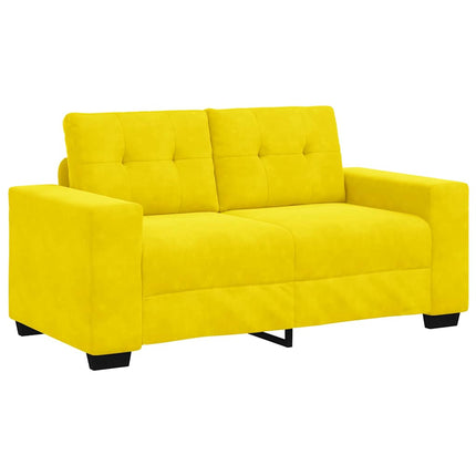 Sofa Sæt 3 pcs Gul 221 x 80 x 80 cm Fløjl